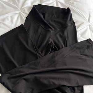 Cross-over flare leggings